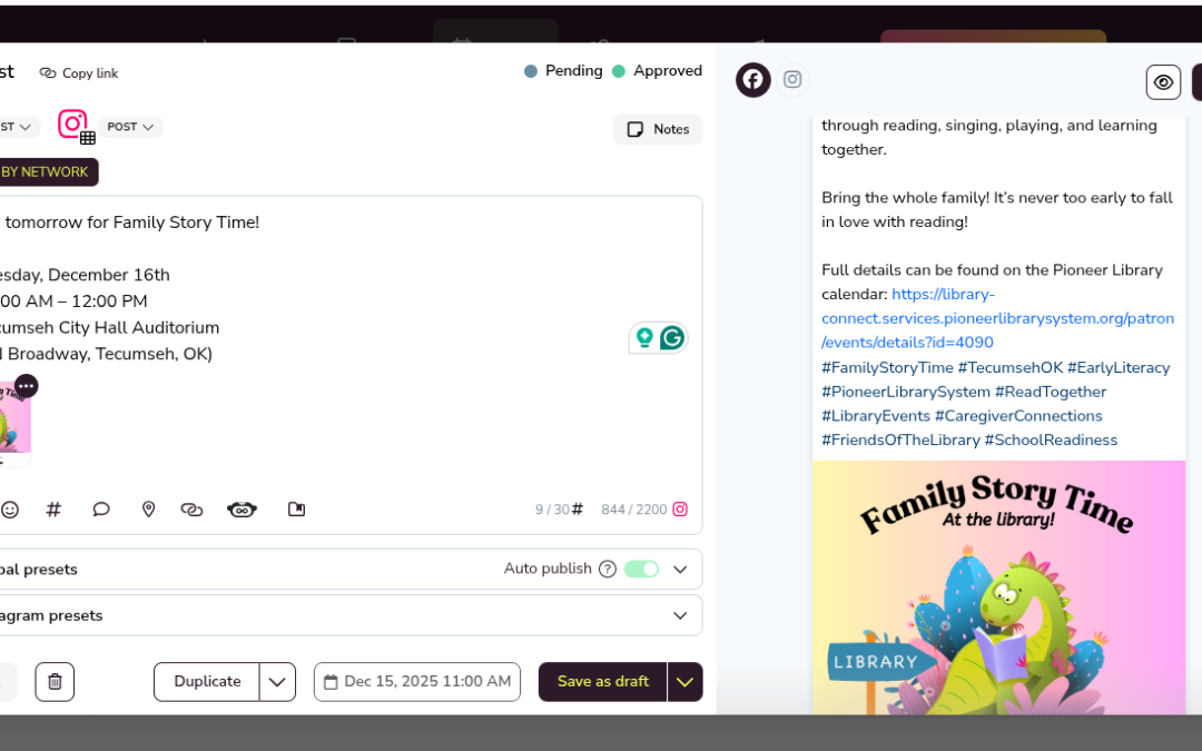 Start of my Journey in Social media management for Tecumseh FOL